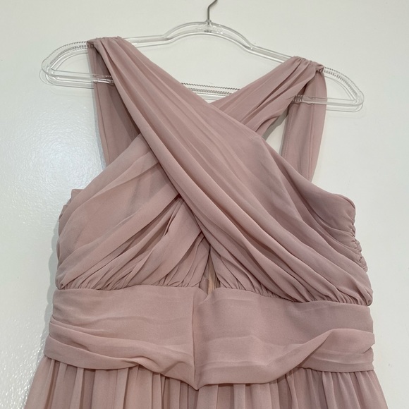 LuLus Divine Inspiration Blush Halter Maxi Dress size M - Picture 3 of 15